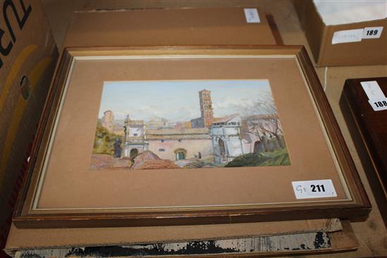 W/colour - C L Fripp - Church of Santa Francesca Dome 1908(-)